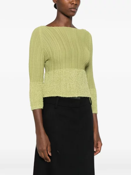 Топ Issey Miyake с 3/4 ръкави зелено