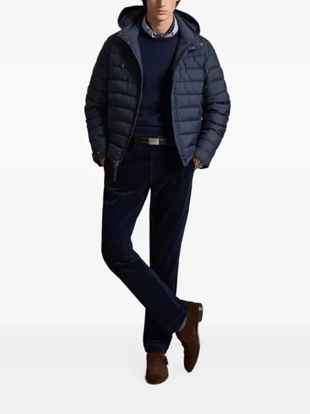 Șosete Polo Ralph Lauren cu model herringbone cu broderie plasă albastru