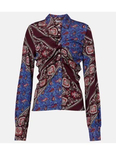 Top Rabanne z nadrukiem z wzorem paisley