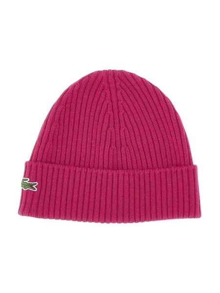 Lacoste czapka wełniana różowa