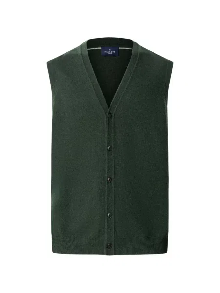 Cardigan Hackett London fără mâneci verde