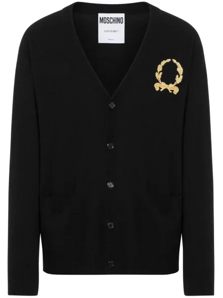 Cardigan Moschino cu broderie negru