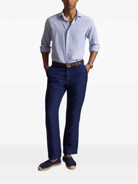 Șosete Polo Ralph Lauren cu model herringbone cu broderie plasă albastru
