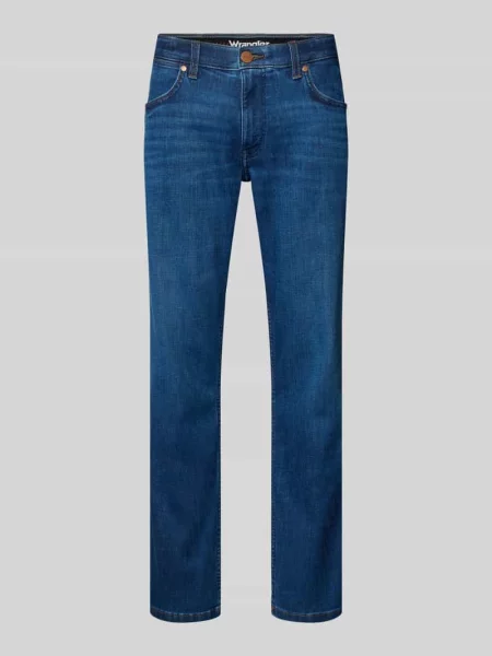 Dżinsy o kroju straight fit w fasonie model Greensboro' Wrangler niebieskie