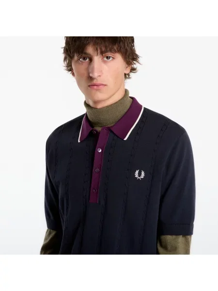 Pletené tričko Fred Perry námořnictvo