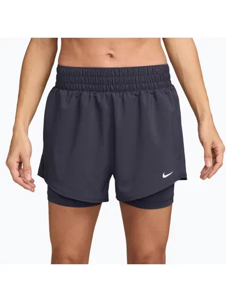 Pantaloni scurți pentru femei Nike One Dri-Fit High-Waisted 3" gridiron/white alb