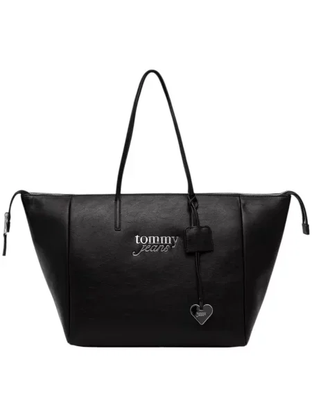 Rucsac Tommy Jeans din piele negru