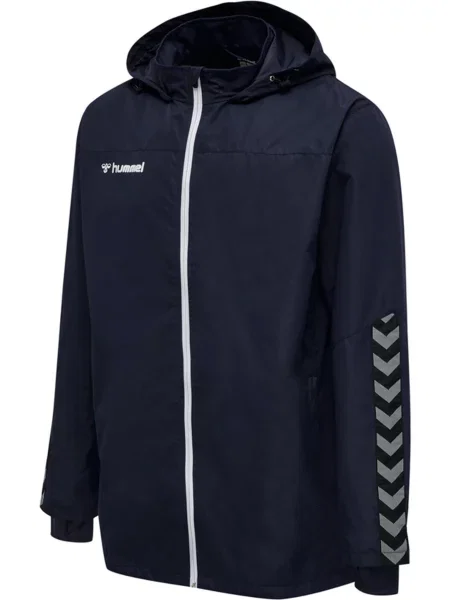 Kurtka do piłki nożnej dla dzieci Hummel Authenctic All-Weather niebieska