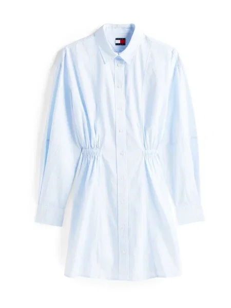 Tommy Jeans Rochie tip cămașă celest albastru
