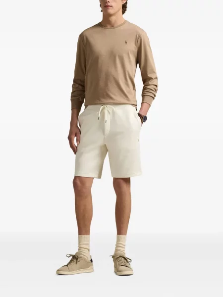 Slip de baie Polo Ralph Lauren alergare cu cordon cu imagine alb