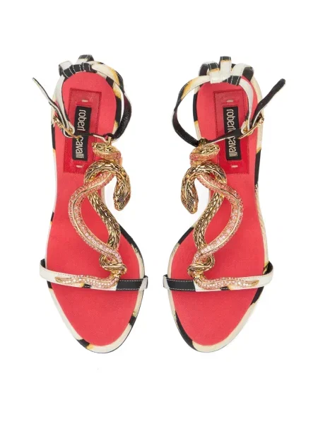 Sandale Roberto Cavalli alb