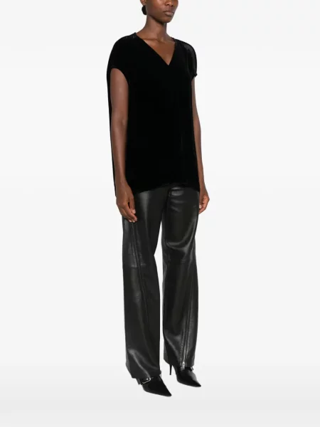 Bluză Rick Owens cu decolteu în V negru