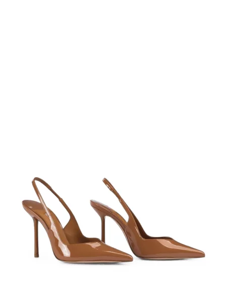 Pantofi cu toc Le Silla din piele slingback maro