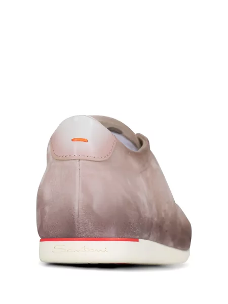 Fűzős szarvasbőr sneaker Santoni barna