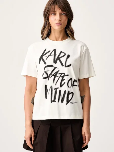 Karl Lagerfeld Jeans tricou pentru femei din bej