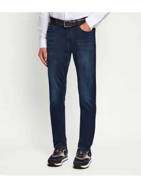 BOSS blugi slim fit pentru bărbați P-Delaware negru