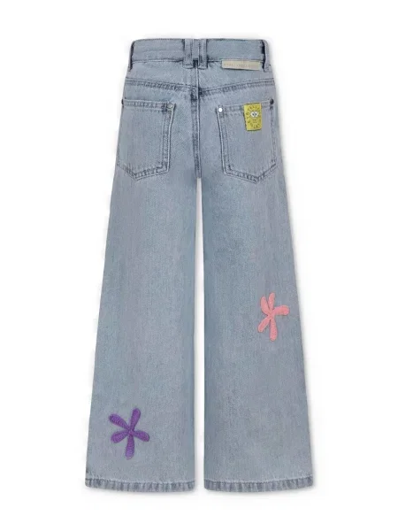 Jeansy straight leg dziecięce Stella Mccartney niebieskie