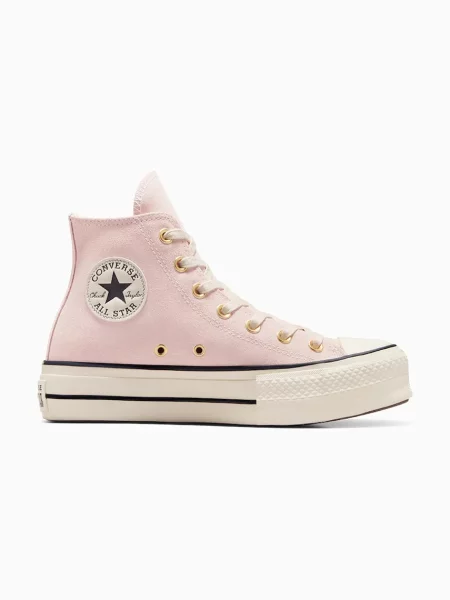 Converse teniși din piele întoarsă Chuck Taylor All Star Lift roz