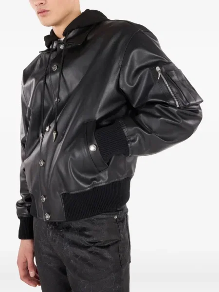 Geanta de piele Roberto Cavalli negru