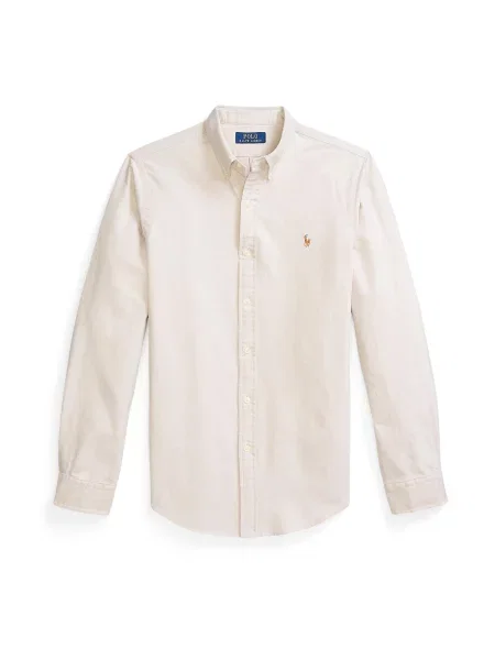Polo Ralph Lauren Marškiniai nebalintos drobės smėlinė