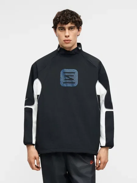 Nike Sportswear Prechodná bunda SHOX tmavomodrá / čierna biela
