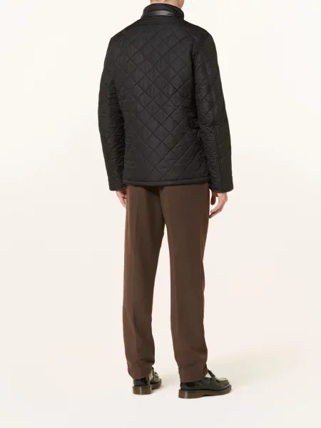 Barbour Kurtka Pikowana Powell schwarz czarna