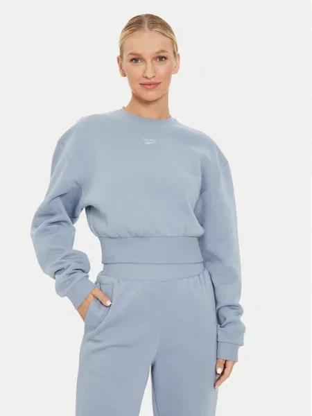 Reebok Bluză Fleece Coverup albastru