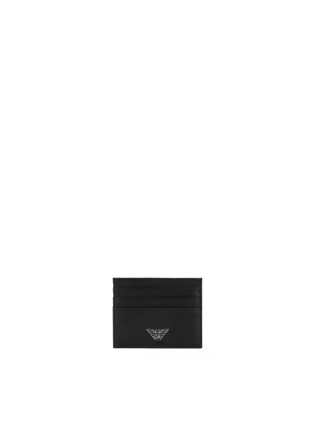 Portfel Emporio Armani z logo czarny