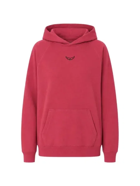 Hanorac cu glugă Zadig&voltaire cu broderie roșu