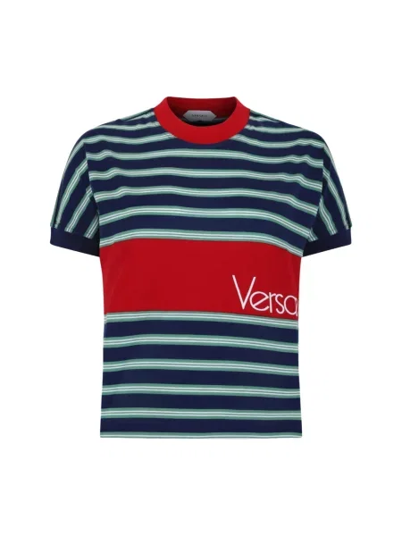 Koszulka Versace w paski z logo