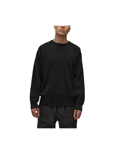 Sweter wełniany Knit Crew lekki czarny