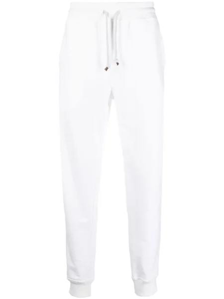 Pantaloni Brunello Cucinelli alergare cu cordon alb