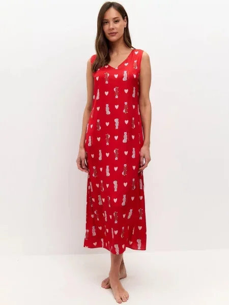 Cat e Lolette Letné šaty Loungewear dress' červená
