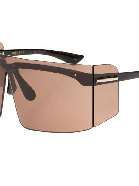 Sunčane naočale Alexander Mcqueen Eyewear s autogramom smeđa
