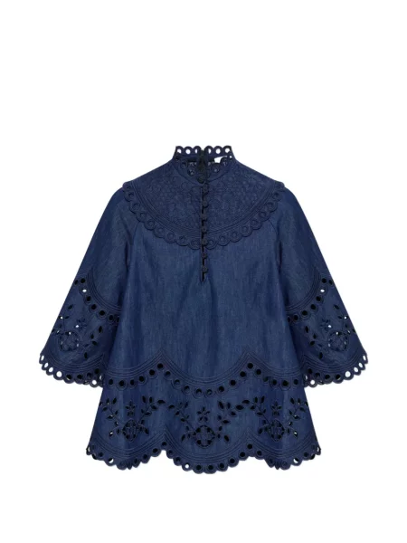 Top Zimmermann cu broderie albastru