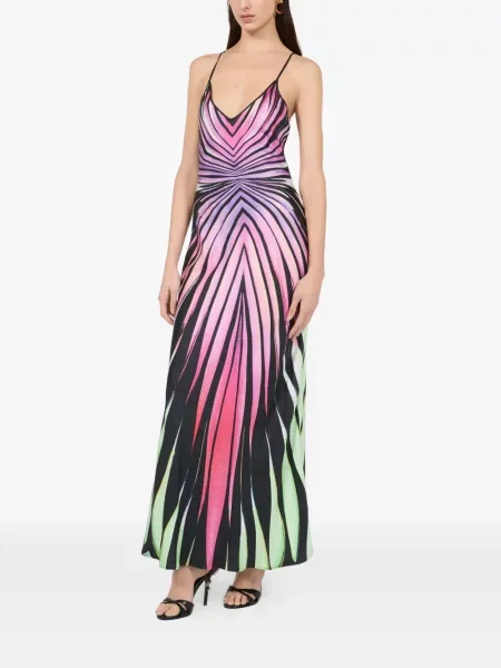 Rochie maxi Roberto Cavalli cu bretele negru