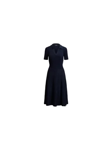 Sukienka casualowa z mieszanki Lauren Ralph Lauren niebieska