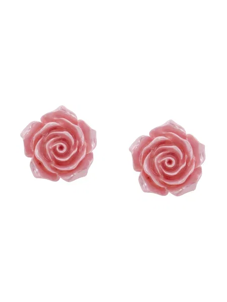 Betsey Johnson Náušnice Sweetheart Rose' ružová