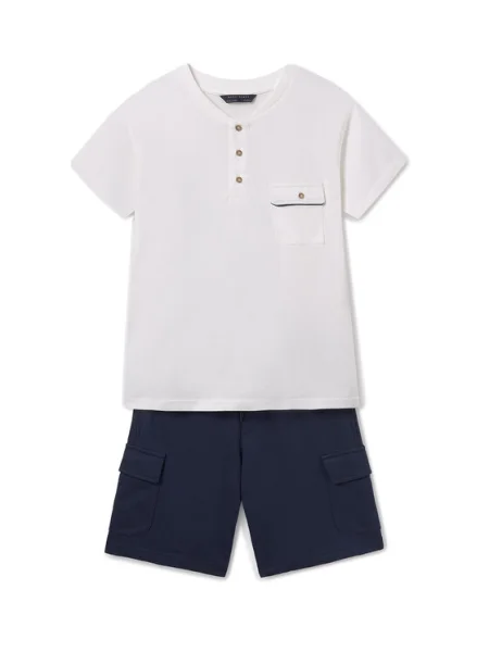 Mayoral Set tricou și pantaloni scurți Bleumarin