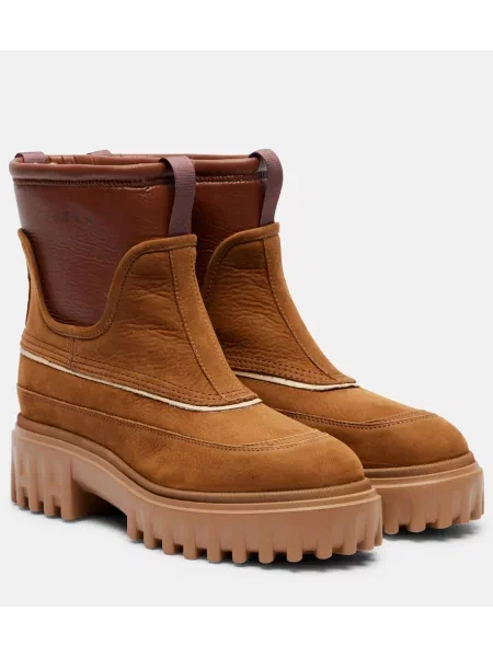 Kožne gležnjače Hogan smeđa