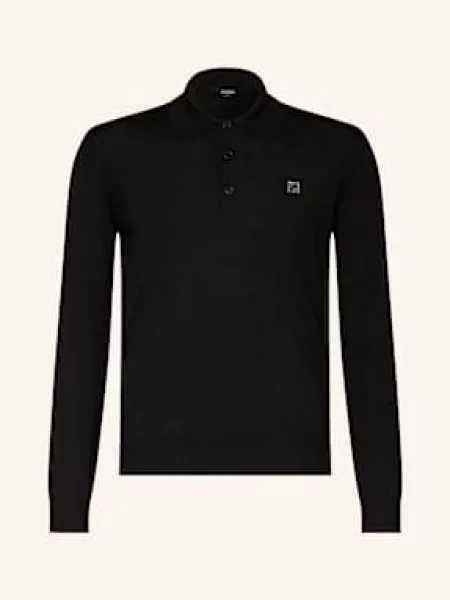 Fendi Koszulka Polo Z Dzianiny schwarz czarne