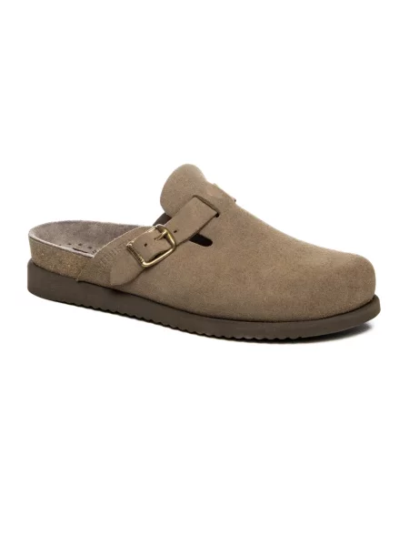 Klapki Mephisto skórzane beżowe