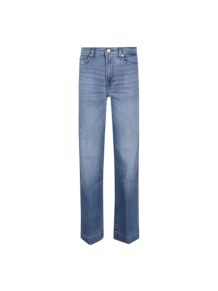 Szerokie jeansy 7 For All Mankind niebieskie