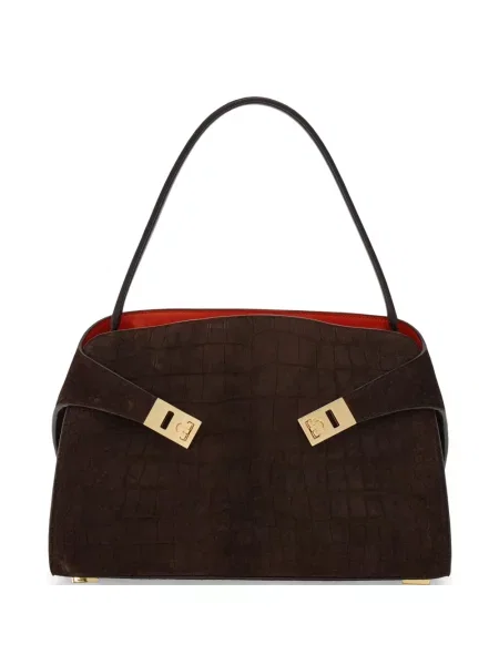 Geantă Ferragamo fără armătură maro