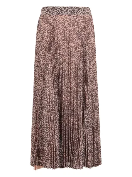 Fusta plisata Farm Rio cu model leopard plisată