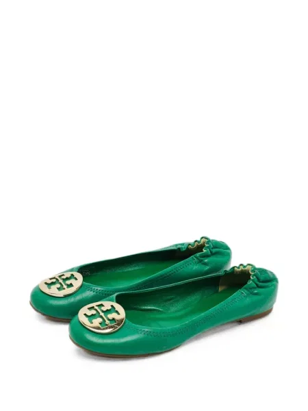 Balerini Tory Burch cu autograf verde