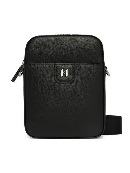 Karl Lagerfeld saszetka skórzana K/MONOGRAM czarna