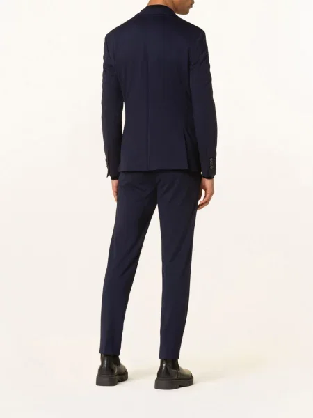 Paul Marynarka Garniturowa Slim Fit Z Dżerseju blau czarna