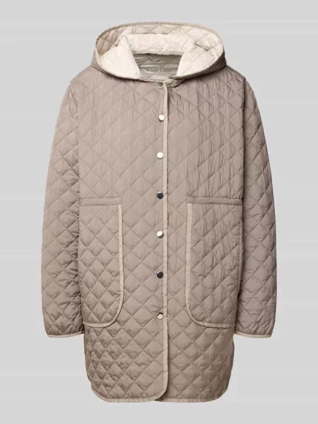 Płaszcz pikowany z listwą z zatrzaskami White Label