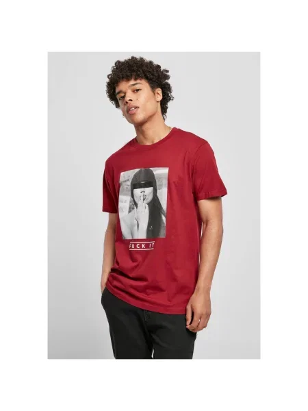 Póló Mister Tee borvörös